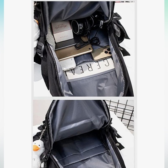 NWOT Anime black backpack 🎒large - Picture 3 of 3